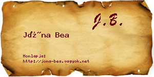 Jóna Bea névjegykártya
